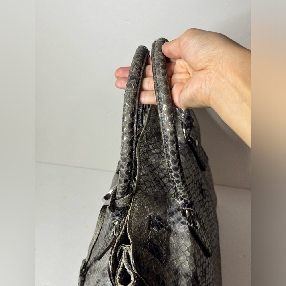 Michael Kors Large Hamilton Python-Print Leather … - image 4